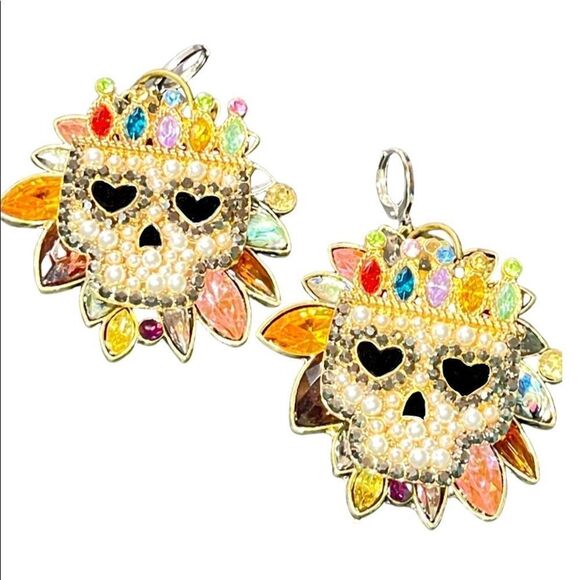 HANDCRAFTED Artisan Sparkly Call the Witch Doctor Earrings - Picture 1 of 6